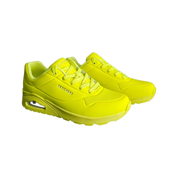 Skechers Women's Lime Yellow Sneakers Sz 9 - Picture 2 of 9